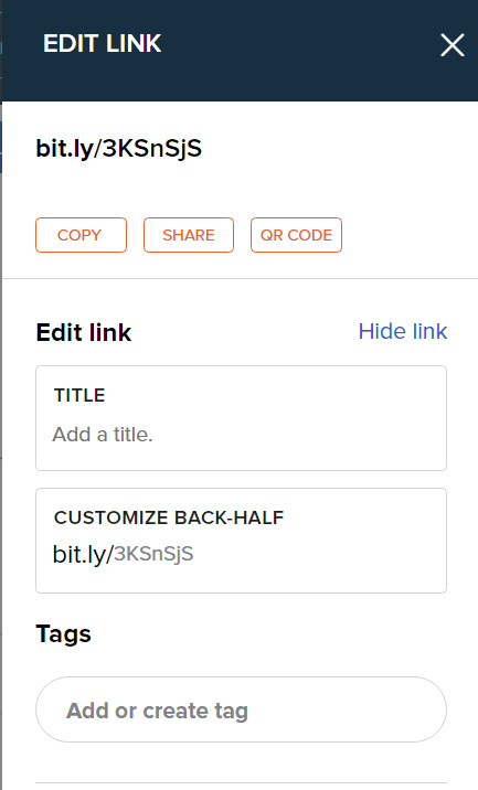 Edit-your-bitly-link